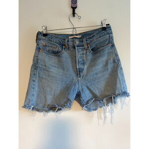 Levi's Classic Wedgie Shorts Women's size 27 Light Wash BUTTON FLY